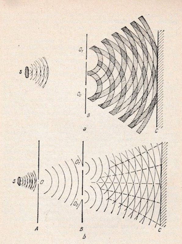 Scientific diagram showing ultrasonic sound wave patterns used in ultrasonic-assisted extraction, illustrating acoustic cavitation and cell wall disruption.